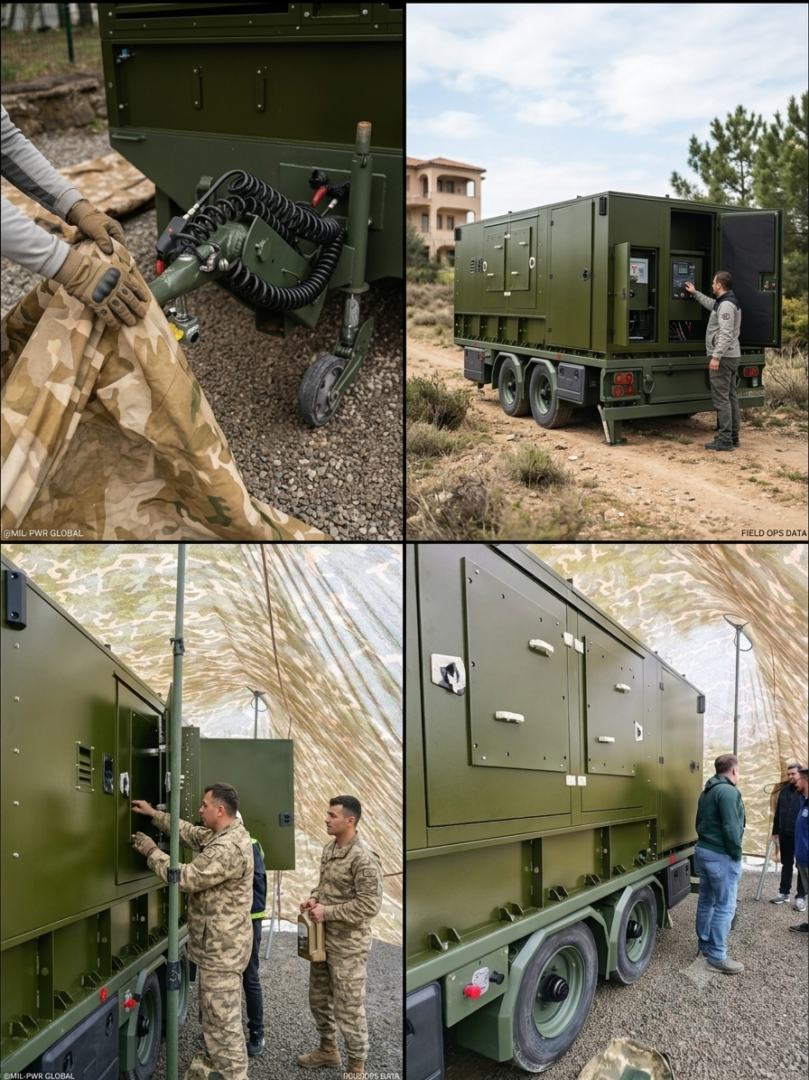6500 kg Double Axle Central Tactical Military Generator Trailer (NATO / STANAG Compliant)