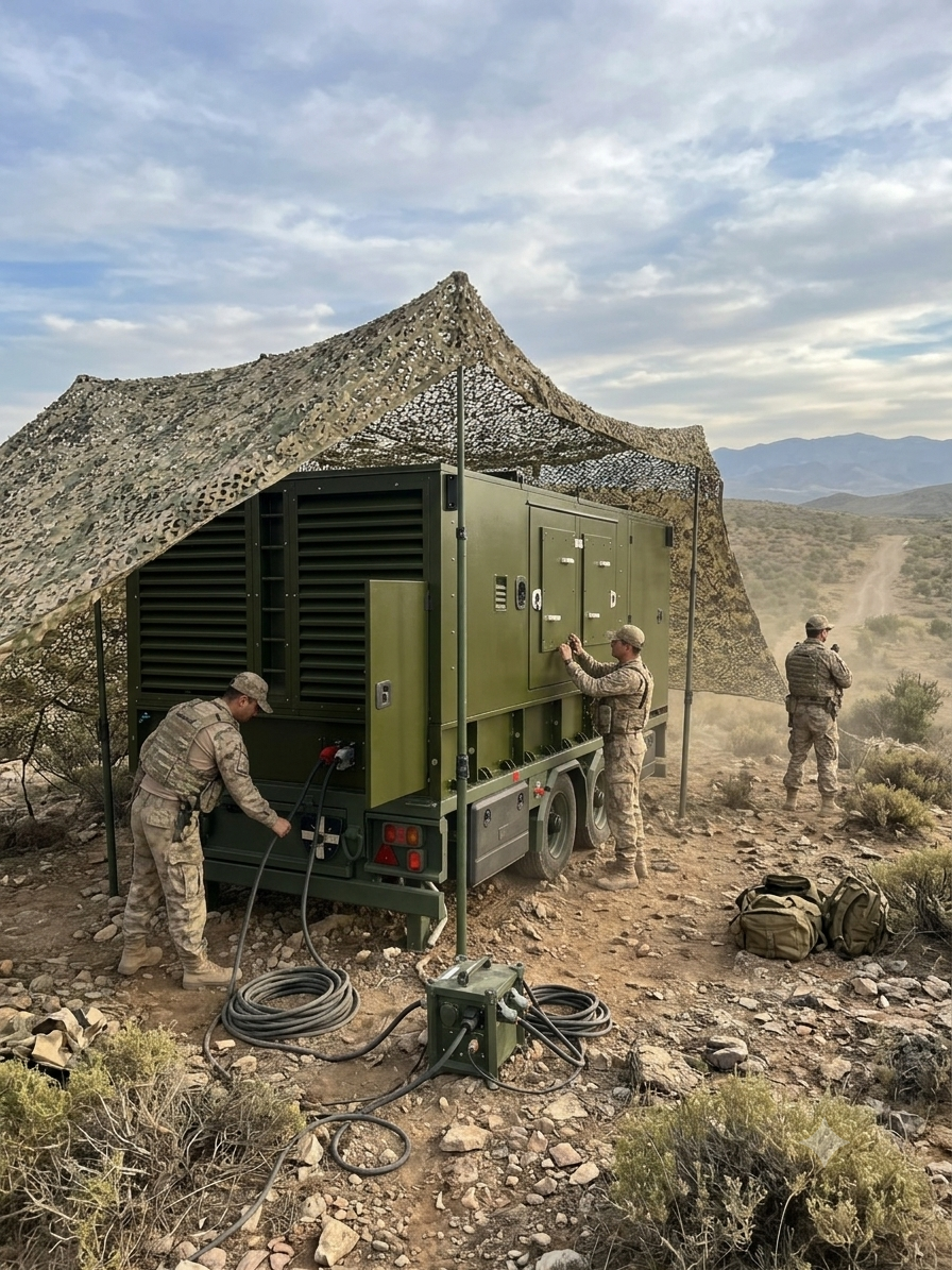 6500 kg Double Axle Central Tactical Military Generator Trailer (NATO / STANAG Compliant)