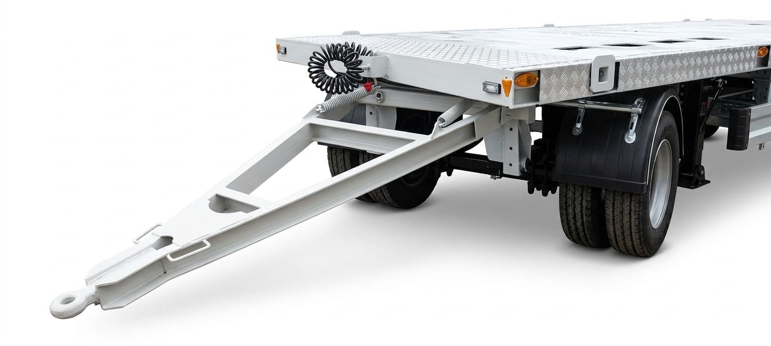 18000 kg 2-Axle Turntable Flatbed Trailer (TRAX Axles, Air Suspension, WABCO EBS)