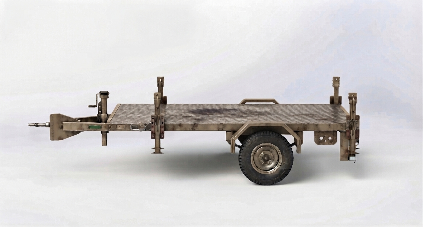 4000 kg Single Axle Tactical Military Generator Trailer