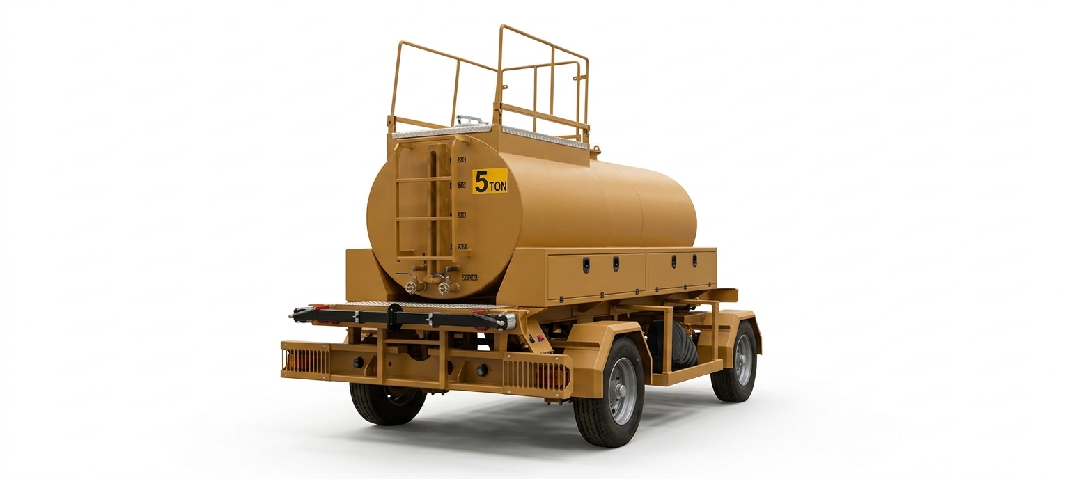 7000 kg Dual Axle Turntable Military Water Tanker Trailer