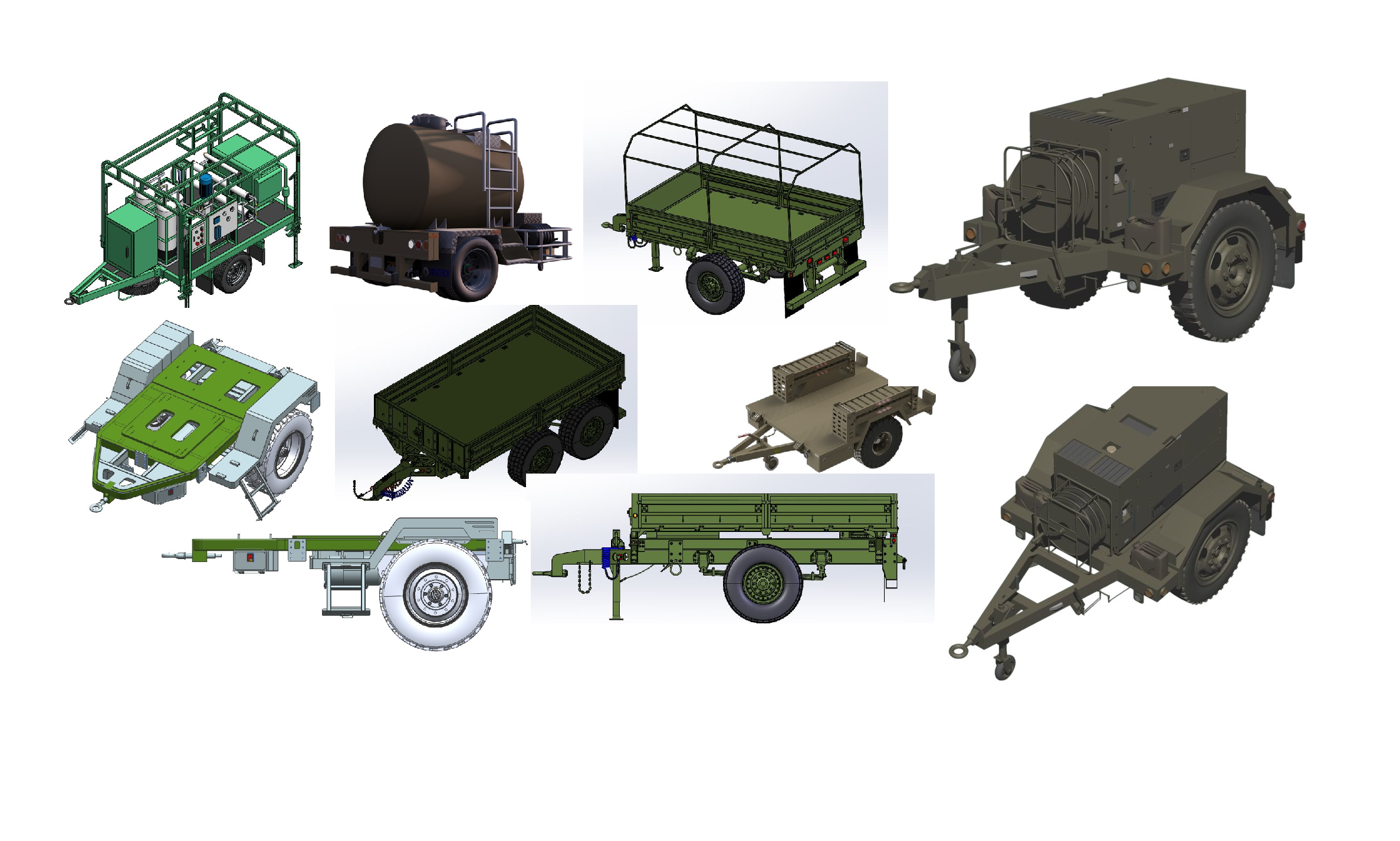 MILITARY TYPE TRAILERS