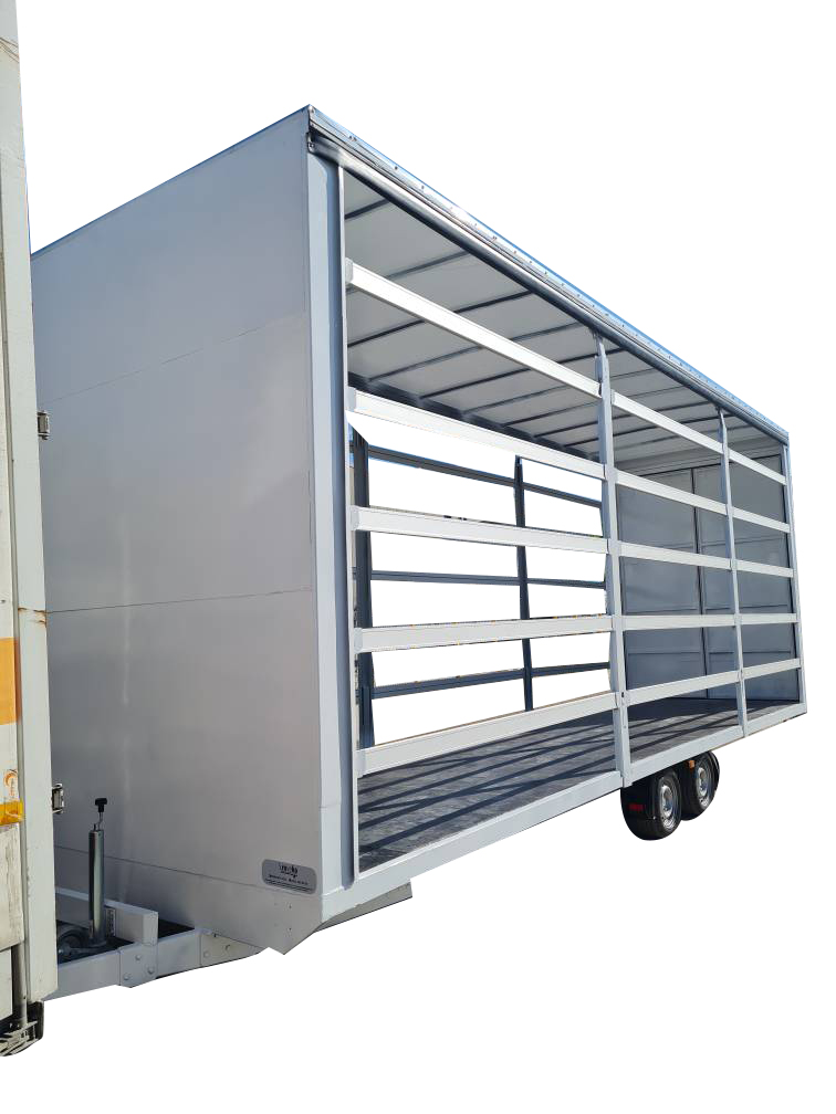 3500 kg Double Axle Tarpaulin Closed Box Trailer