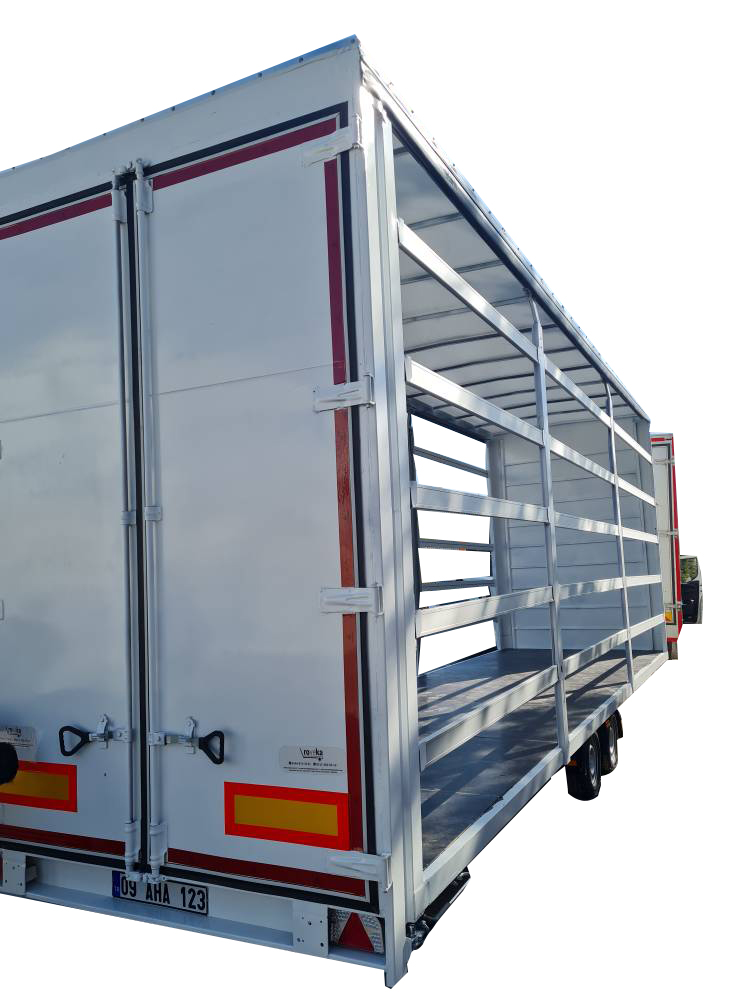 3500 kg Double Axle Tarpaulin Closed Box Trailer