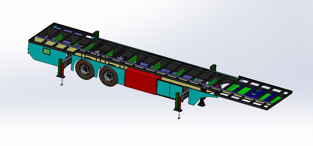 2 Axle semi trailer