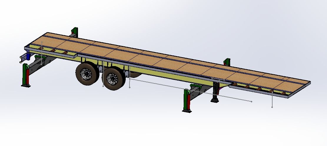 2 Axle semi trailer