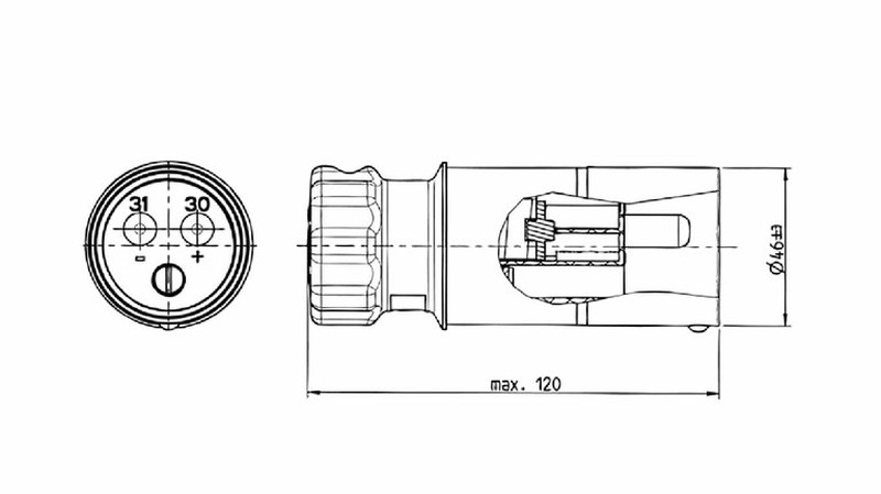 2 Pin Plug 24V EJR